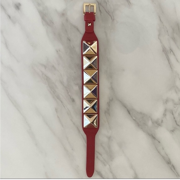 Valentino rockstud leather bracelet